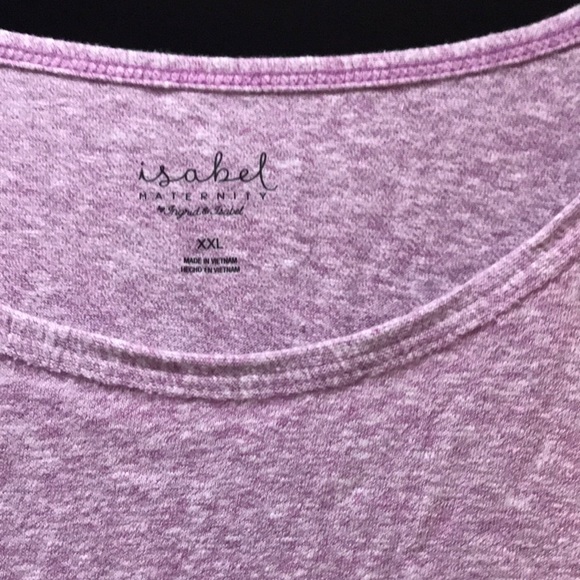 Marled purple maternity shirt with flutter sleeves - Picture 3 of 3